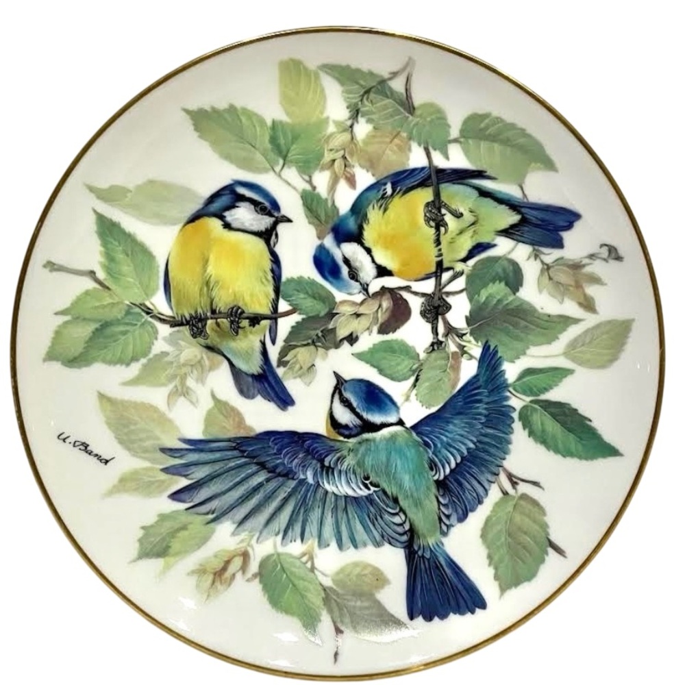 European Songbirds Collectors Plate 1985 Ursula Band Art World Wildlife Fund VTG